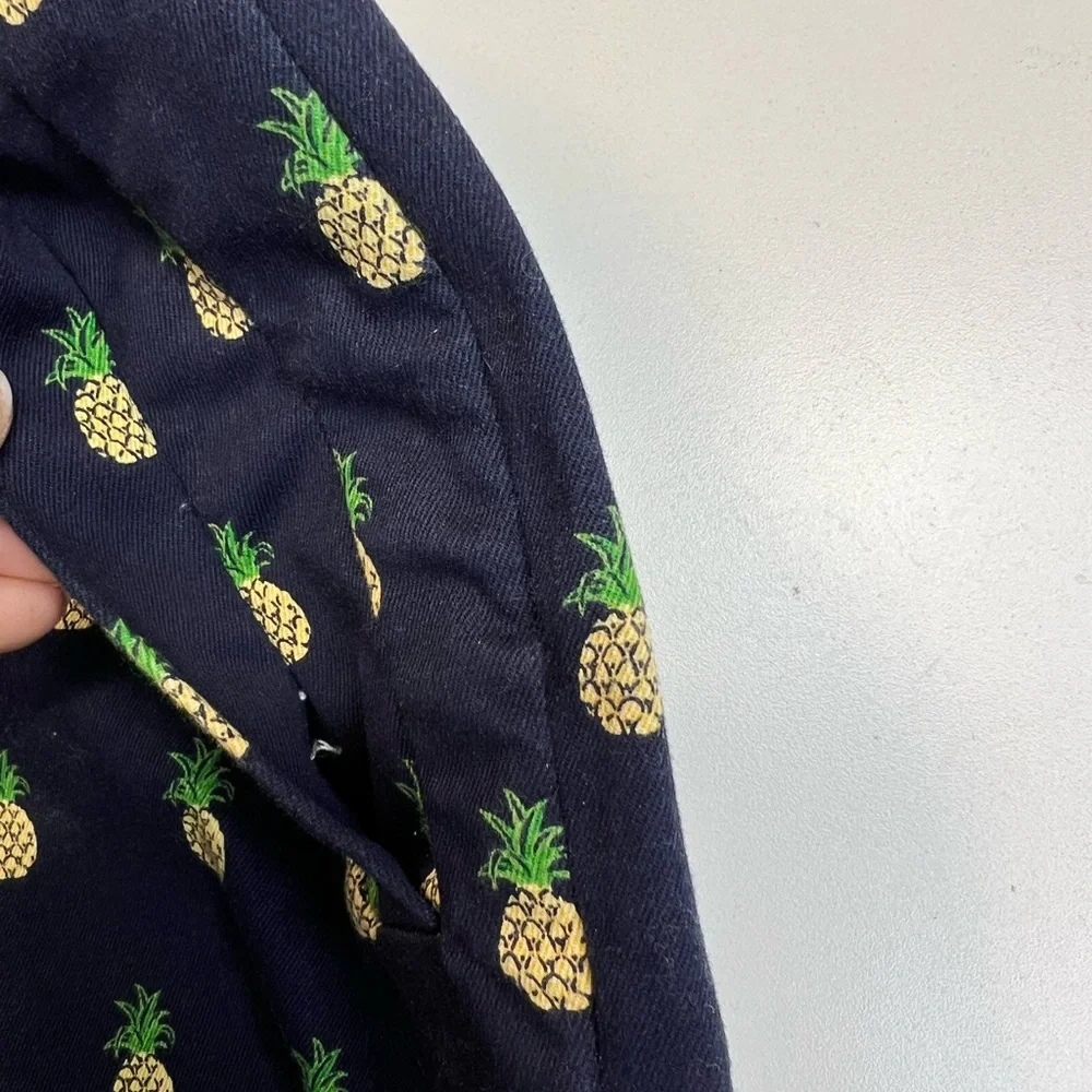 J. Crew Pineapple Print Stretch Chino Shorts Size 12 - Picture 8 of 12